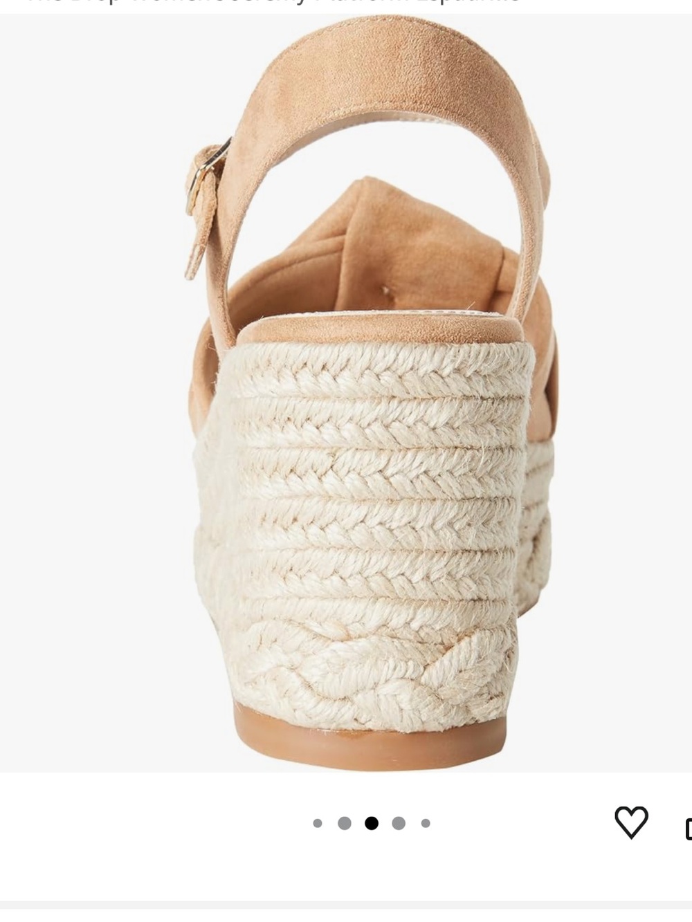 Platform Espadrille Wedge Sandals Amazon The Drop, Size 8 BRAND NEW, Tan - Picture 5 of 14